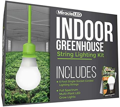 Full spectrum corded indoor greenhouse light kit