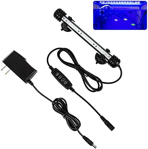 White and blue submersible aquarium light 7.5 in