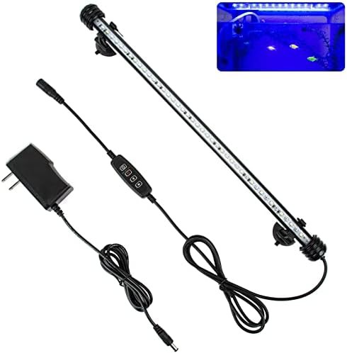 White and blue submersible aquarium light 15 in
