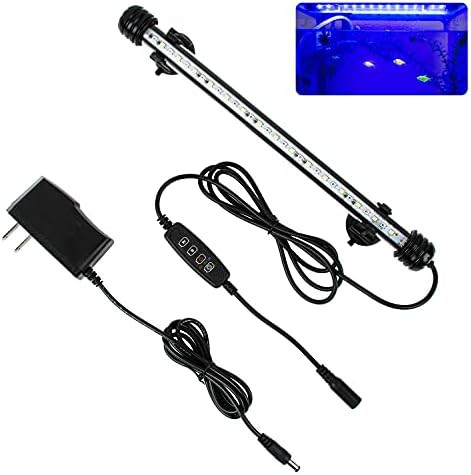 White and blue submersible aquarium light 11 in