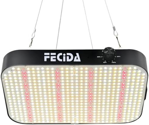 Rectangular dimmable light for flowers