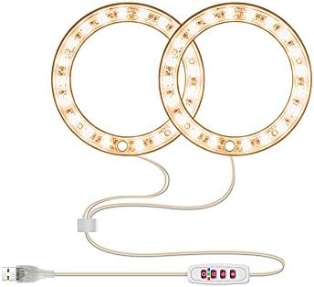 Natural white angel ring grow lights two pack
