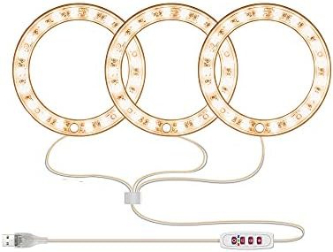 Natural white angel ring grow lights three pack
