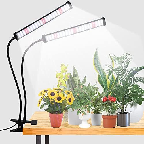 Bright white desktop clip plant lamp