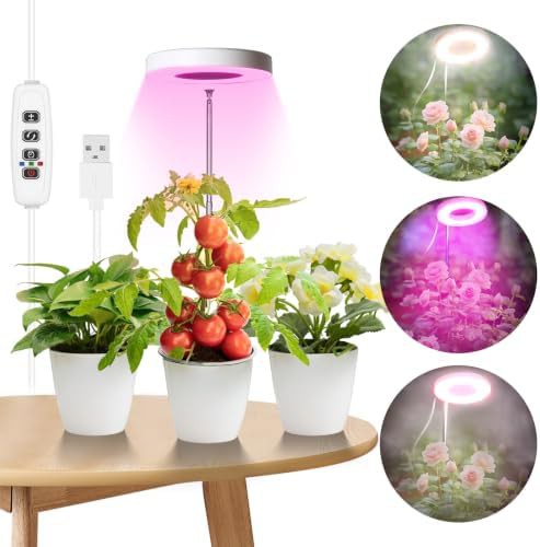 Adjustable timer small plant grow light