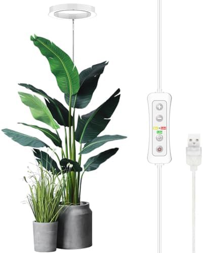 Full spectrum adjustable halo plant light