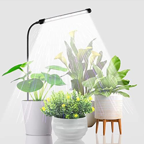 Gooseneck plant lamp with auto timer