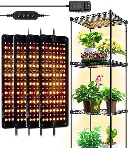 Ultra thin grow light panel 4 pack