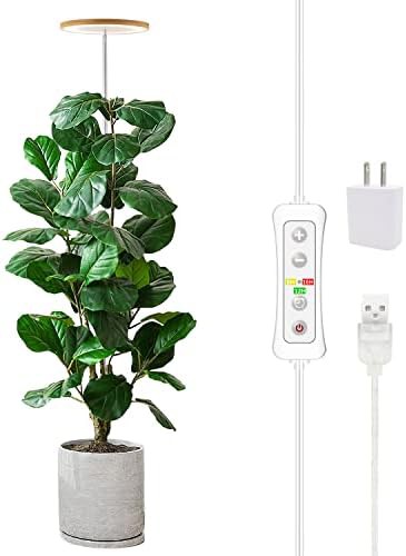 Large plant adjustable grow light