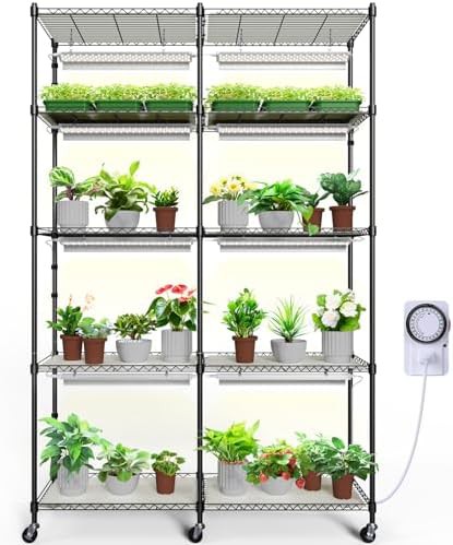 CX1 5 tier plant stand with grow light