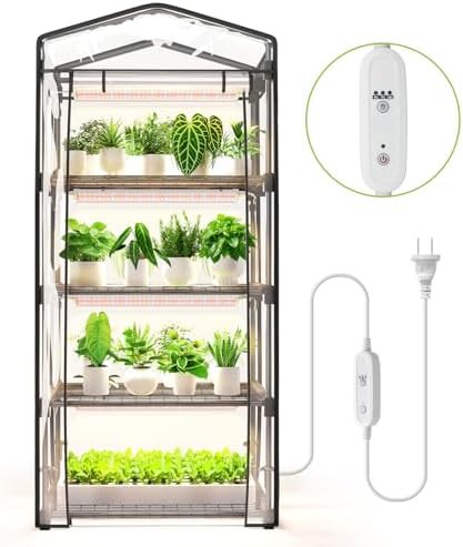 Speeplant white 4-tier shelf with chain