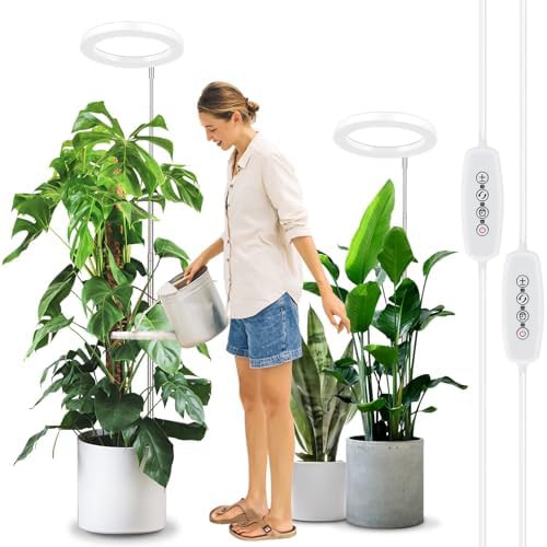 Tall adjustable two pack grow light