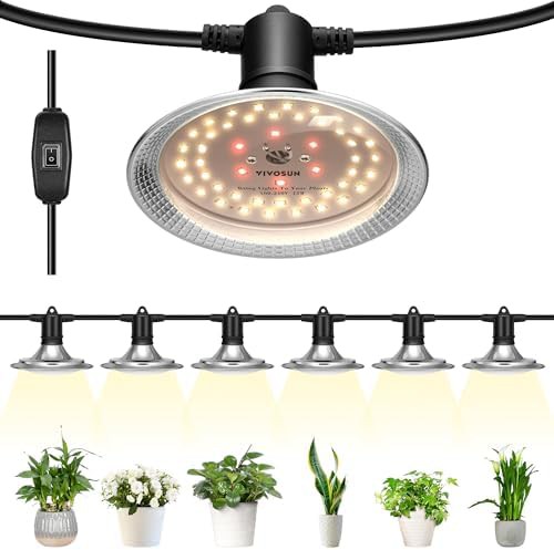 Waterproof six light string for seedlings