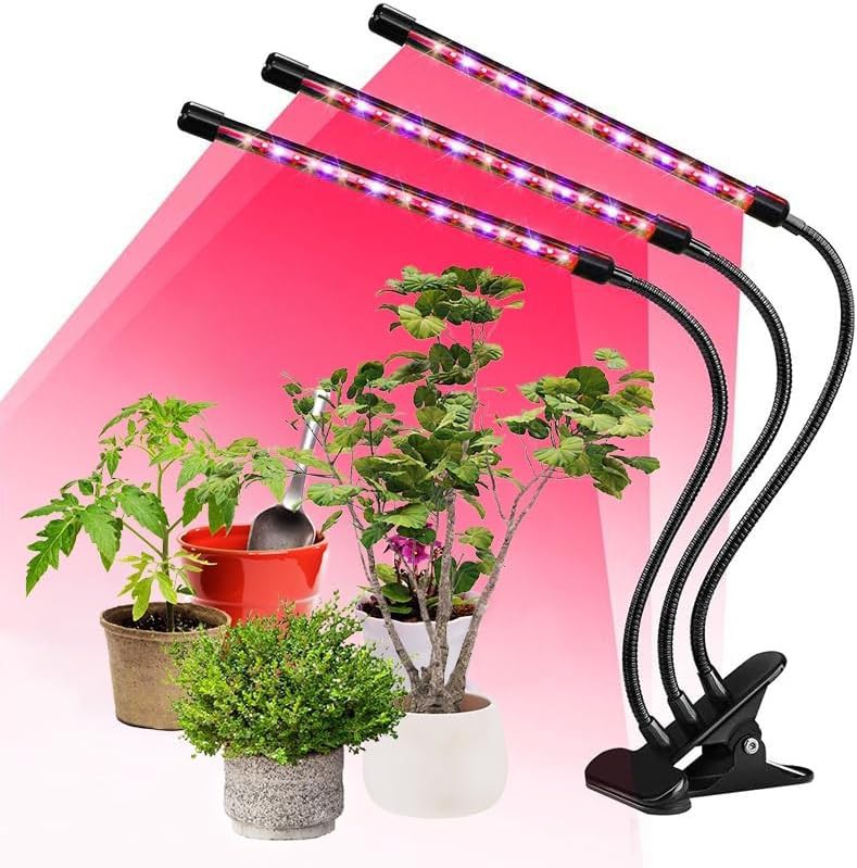 Three head full spectrum plant lamp