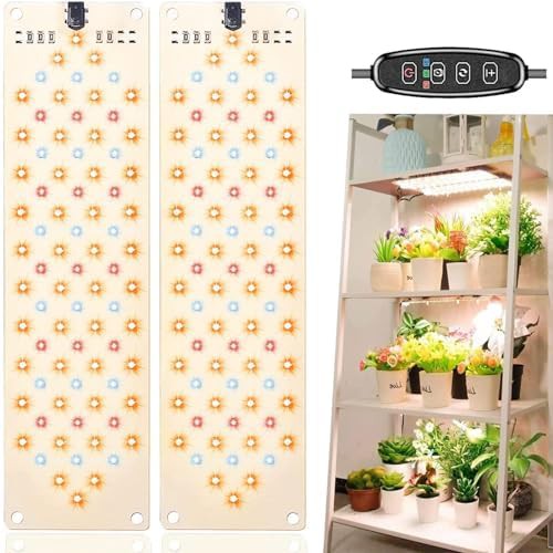 Rocoking ultra-thin timer panel grow lamp 2-pack
