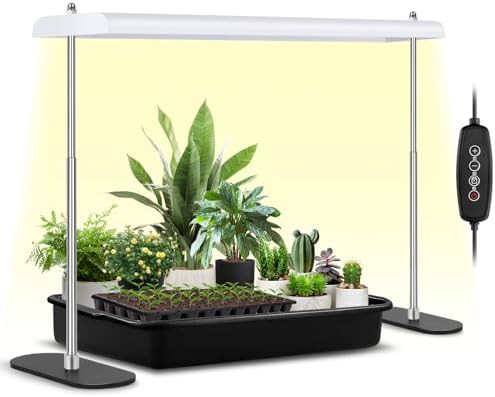 White adjustable stand with LED light