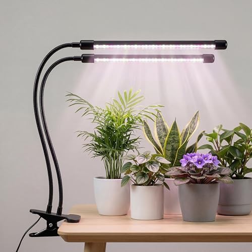 Clip on dimmable gooseneck plant lamp