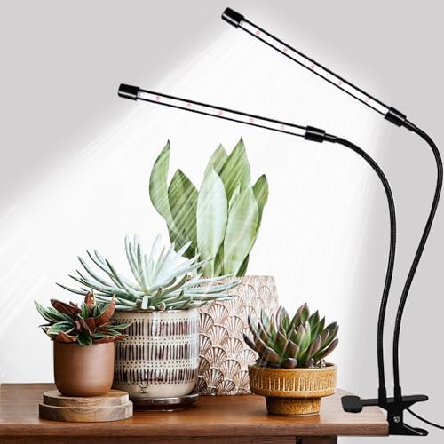 White single head clip grow light with timer