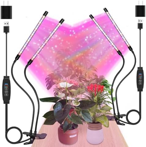 Two pack of dual head clamp lights