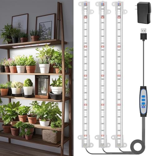 Three-bar white LED plant grow light strips