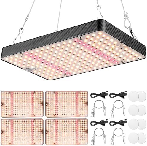 Four pack hanging LED grow lights
