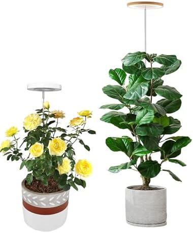 Slim white adjustable plant light