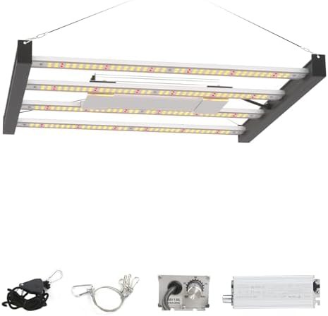 Dimmable black indoor plant grow light