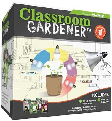 Single clamp on classroom gardener light kit