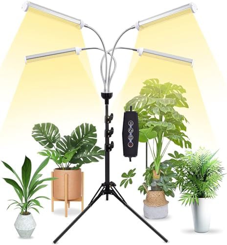 Four head tripod floor lamp with timer