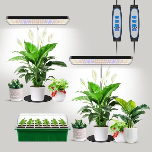 black 2 pack full spectrum plant lights
