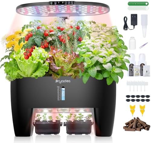 Black sixteen pod hydroponic growing kit
