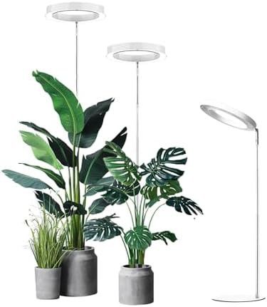 Adjustable white LED growing lamp