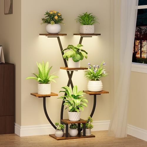 Seven tier corner display rack stand