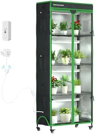 Mini indoor greenhouse with grow light