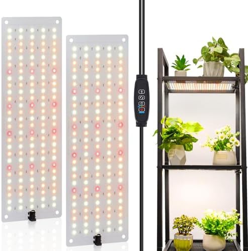 Two pack 270 LED plant grow light with timer