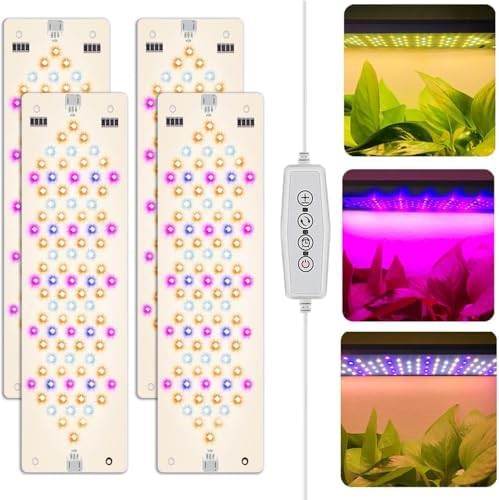 Four pack ultra thin panel grow lights