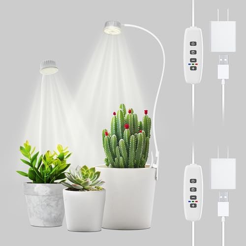 Clip on succulent grow lights 2-pack