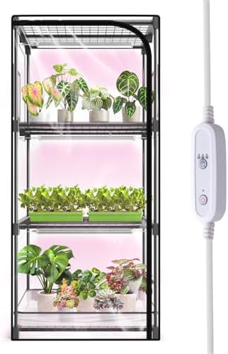 Speeplant white 4-tier plant stand greenhouse