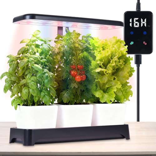 Black adjustable herb planter without pots