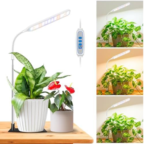 Small grow light with base white
