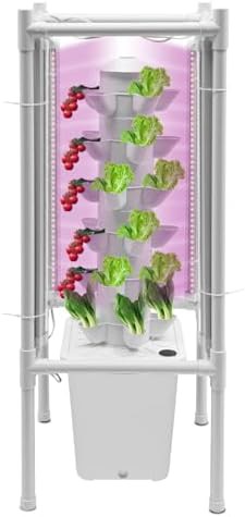 White vertical garden tower kit