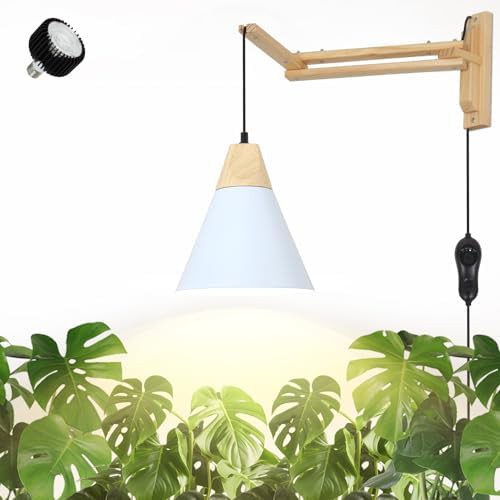 20W wall mounted plant light with swing arm