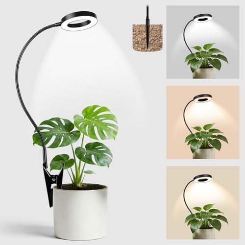 Black clip on gooseneck grow light