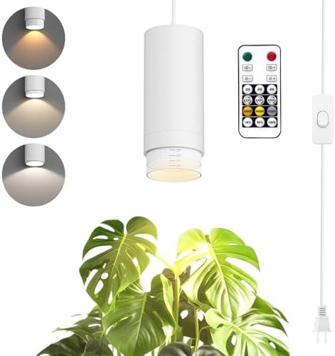 White zoomable hanging full spectrum light
