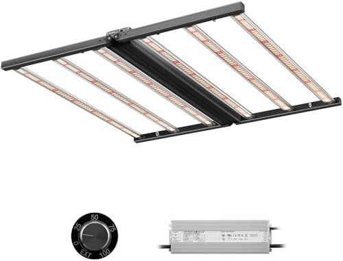 Foldable 640W LED light for grow tents