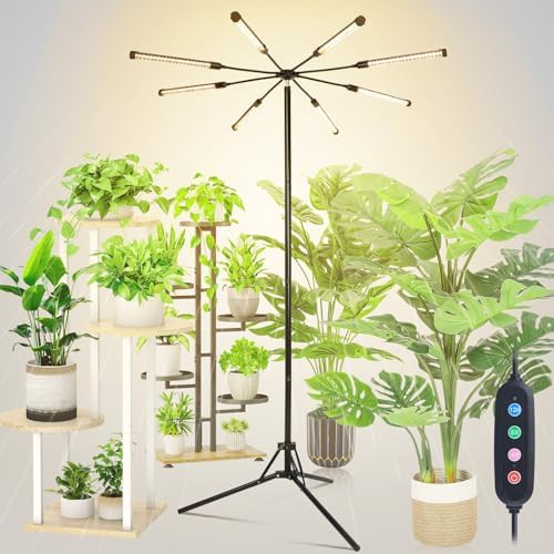 Orchbloom 8-head grow light with stand for large plants