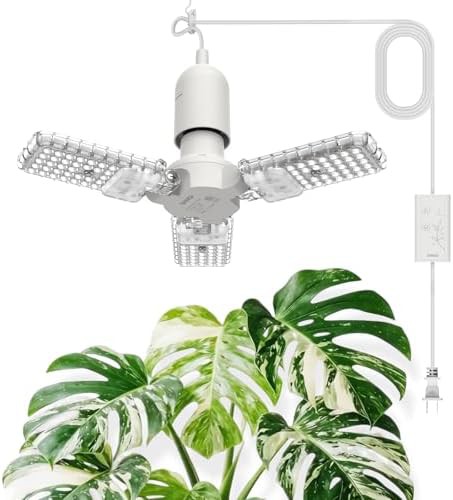 Sansi hanging panel plant light with timer