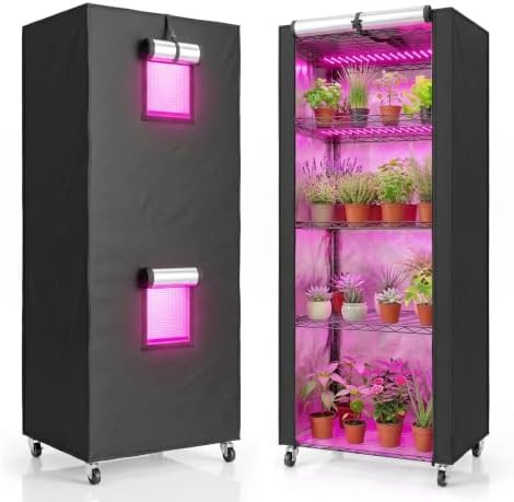 Five tier seedling rack with bar lights