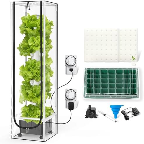 Fifteen tier indoor hydroponic tower kit